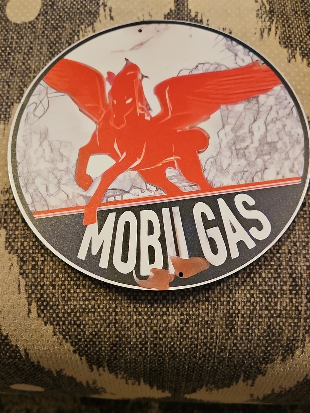 Mobilgas Red Pegasus Metal Sign